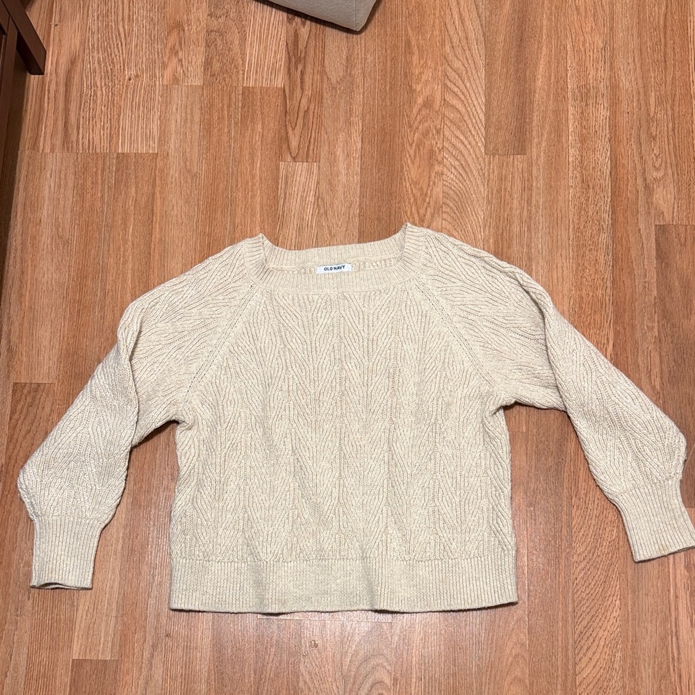 Old Navy Women's Textured Cream Sweater